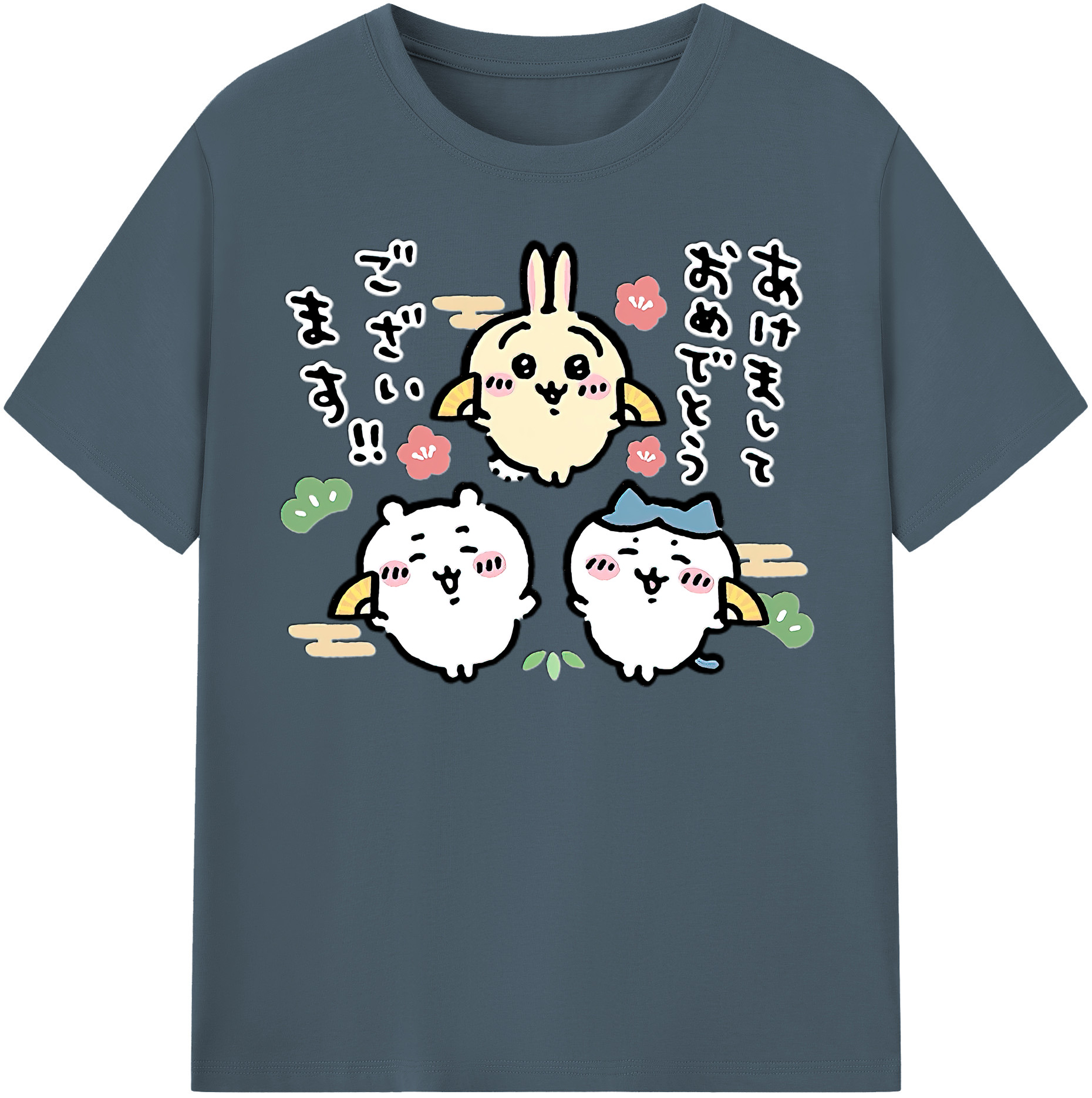 （画像用） ちいかわ ちいかわ Chii-kawa chiikawa 綿100％半袖Tシャツ（フロントプリント）
